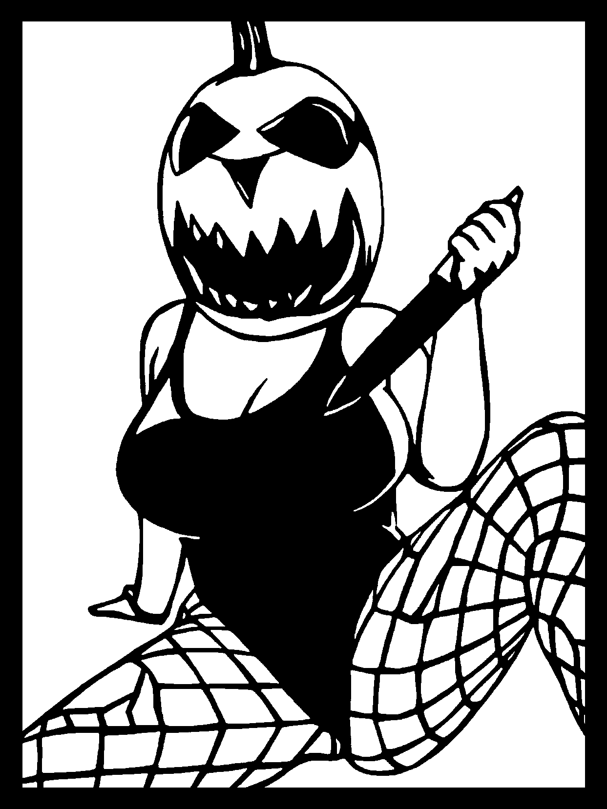 Jack O Latern Girl stencil