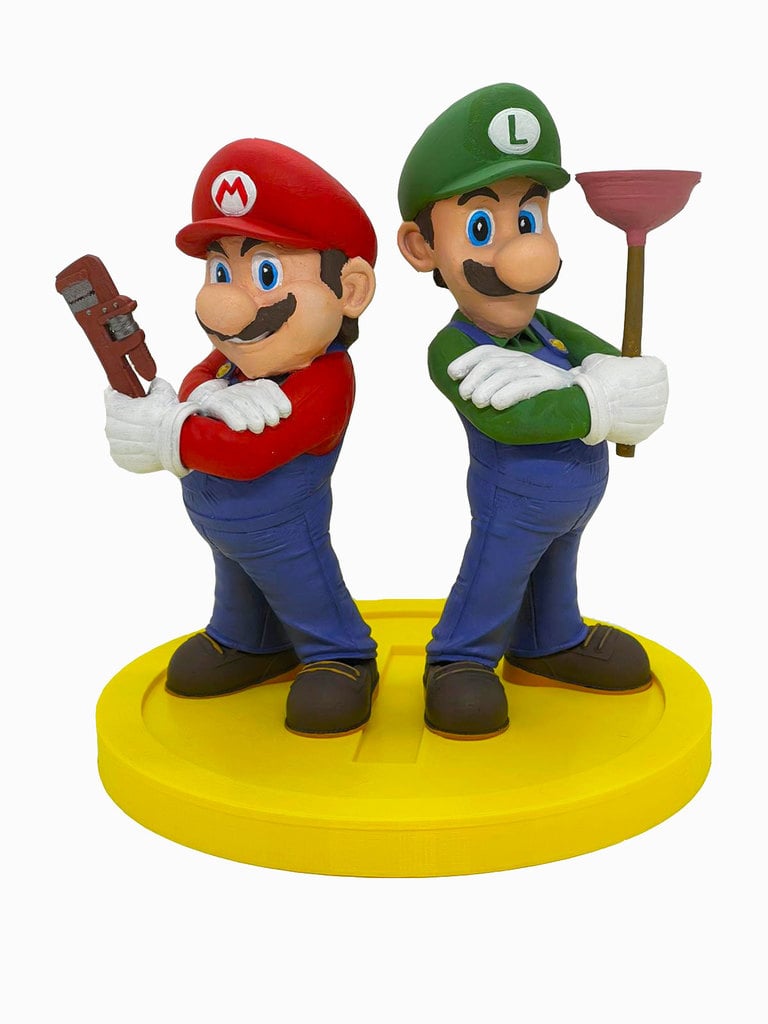 Super Mario Bros Coin Base for Wicked Video Game Mario and Luigi Sculpture