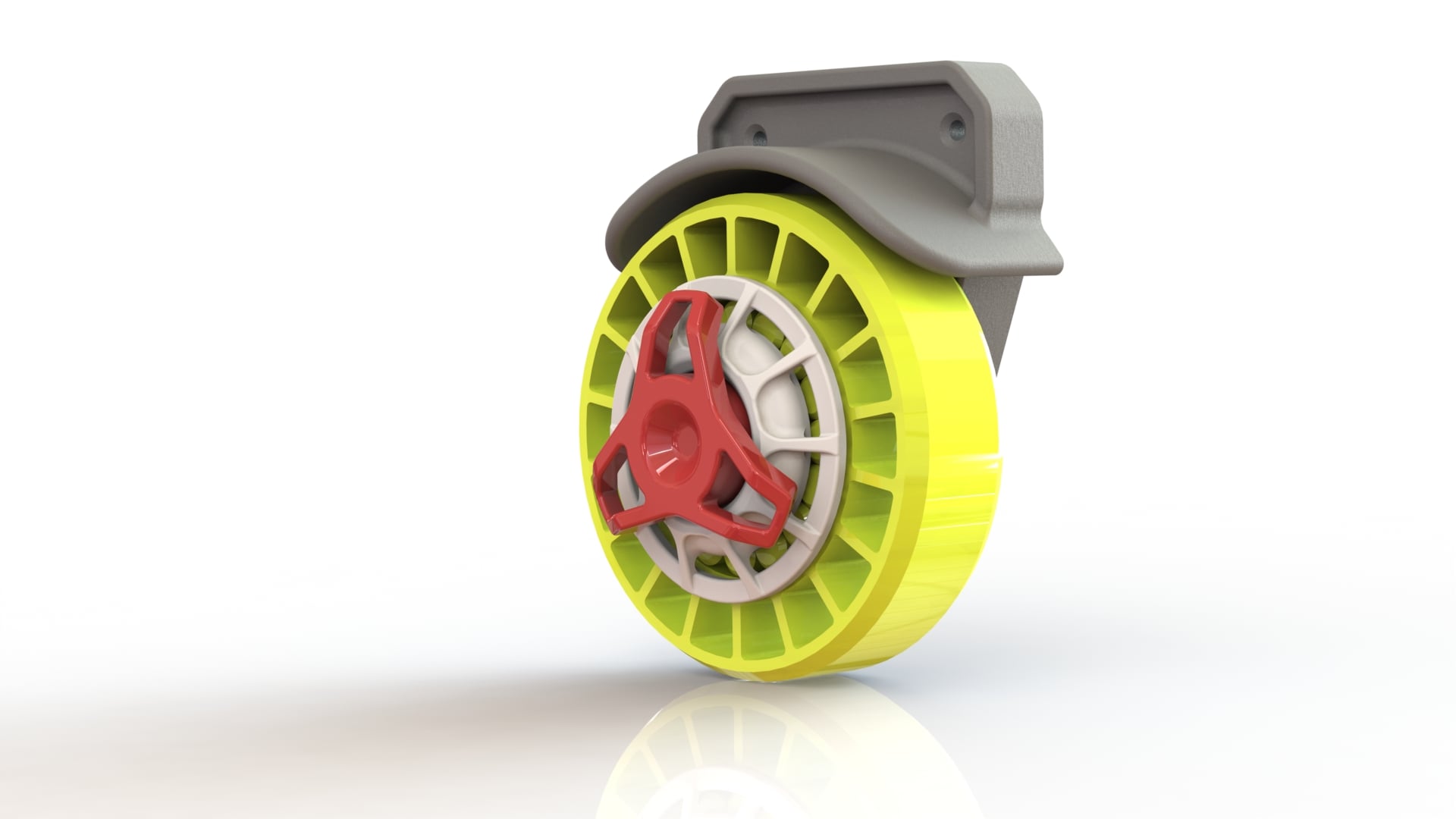 Fully 3D-Printable Caster with Integrated Bearing