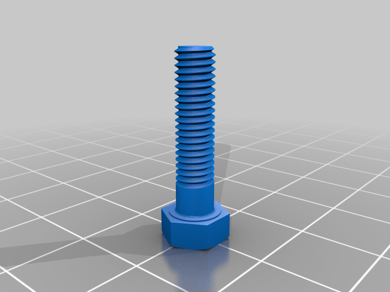 3D printable M5 Hex Screw and Nut