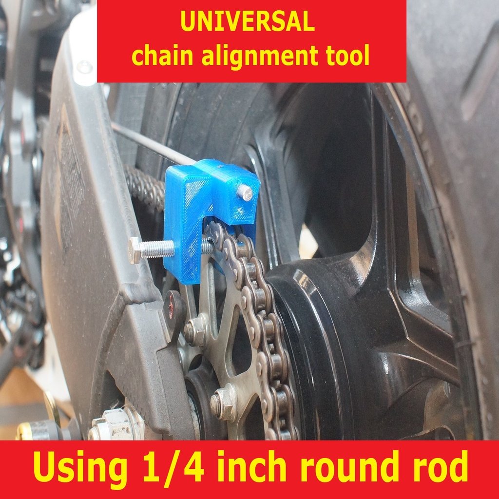 Universal motorcycle chain alignment tool