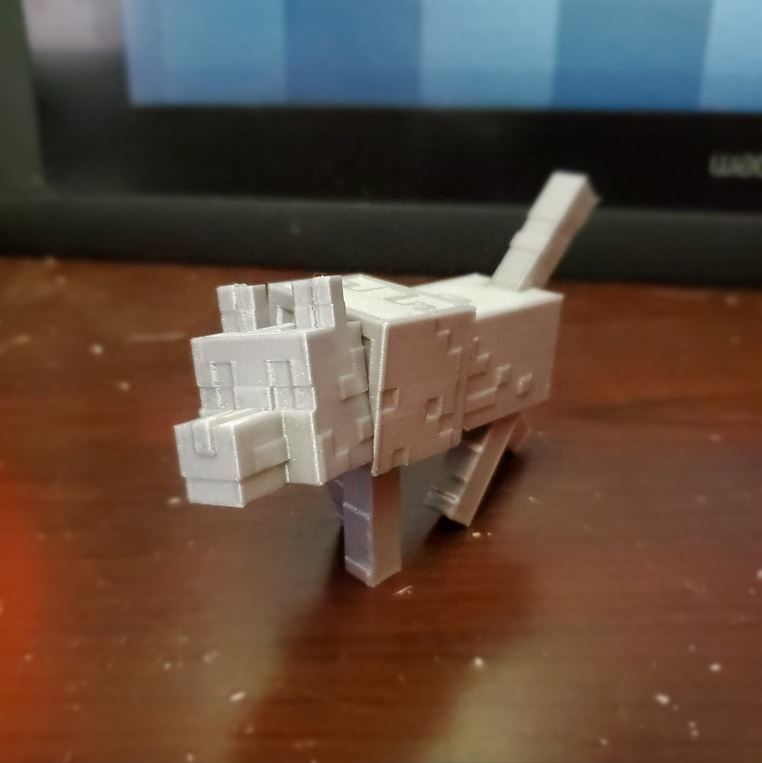 Articulated Minecraft Wolf