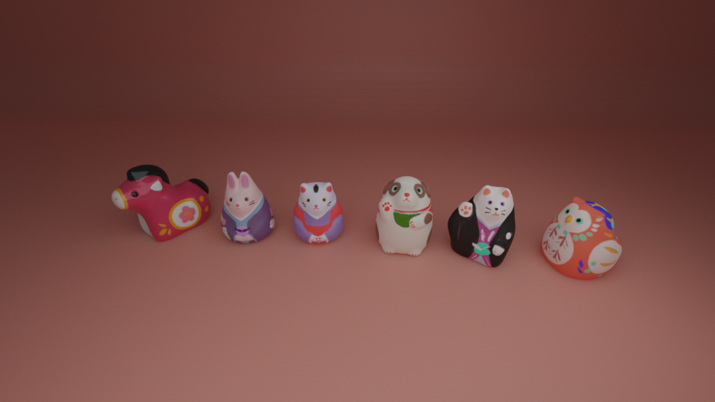 Japanese folk toys figures