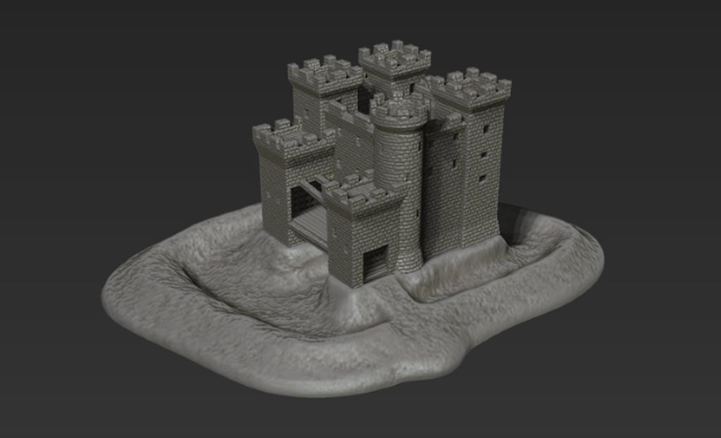 Age of Empires Castle for 3mm miniatures