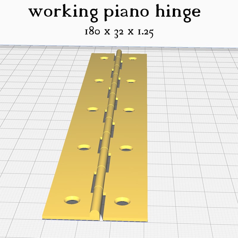 working piano hinge / bar hinge (one print)