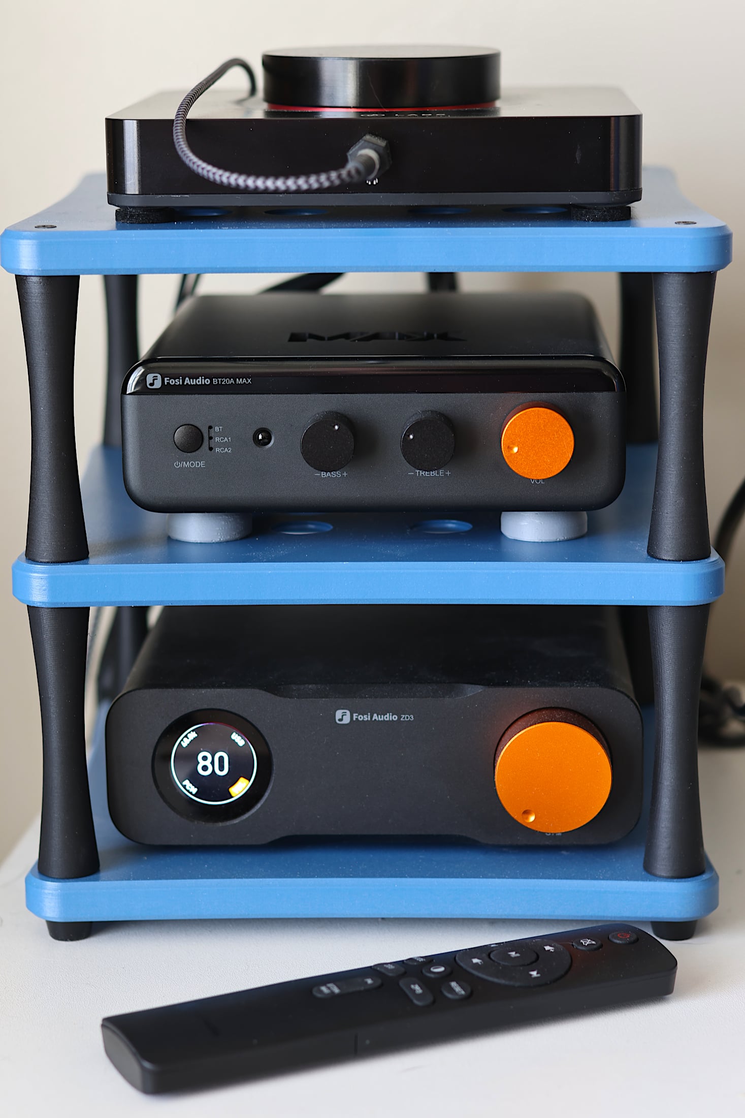 Mini Desktop Audio System Shelves