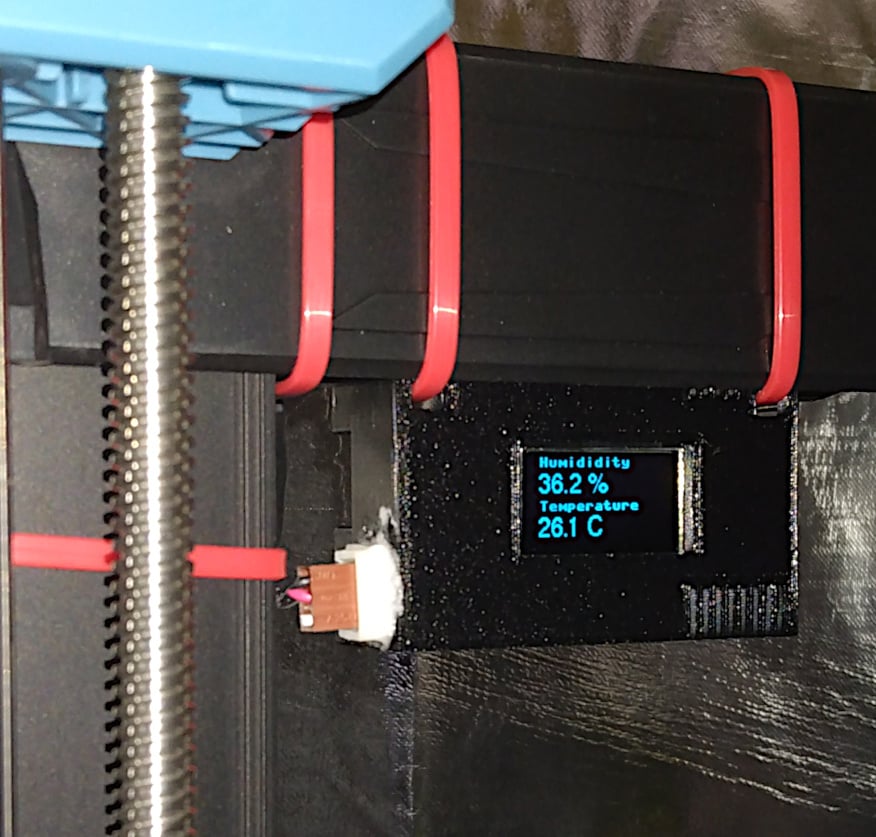 Humidity And Temperature Monitor For 3D Printer Enclosure