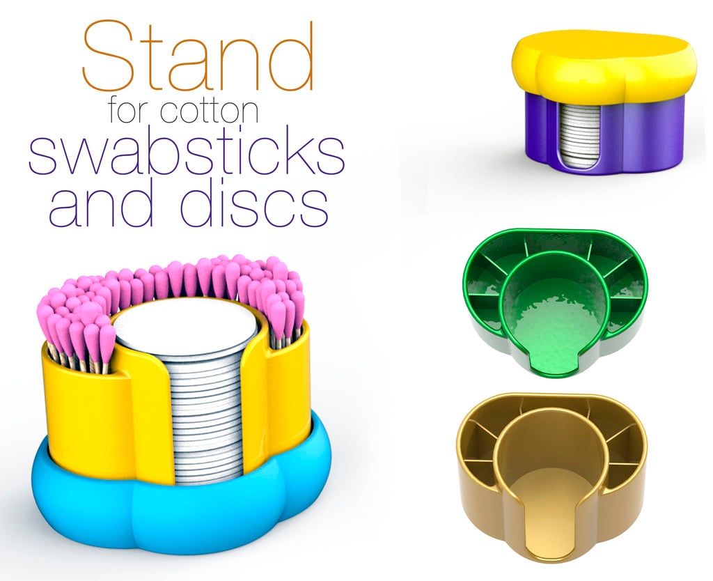 Stand for cotton swabsticks and discs V5.0