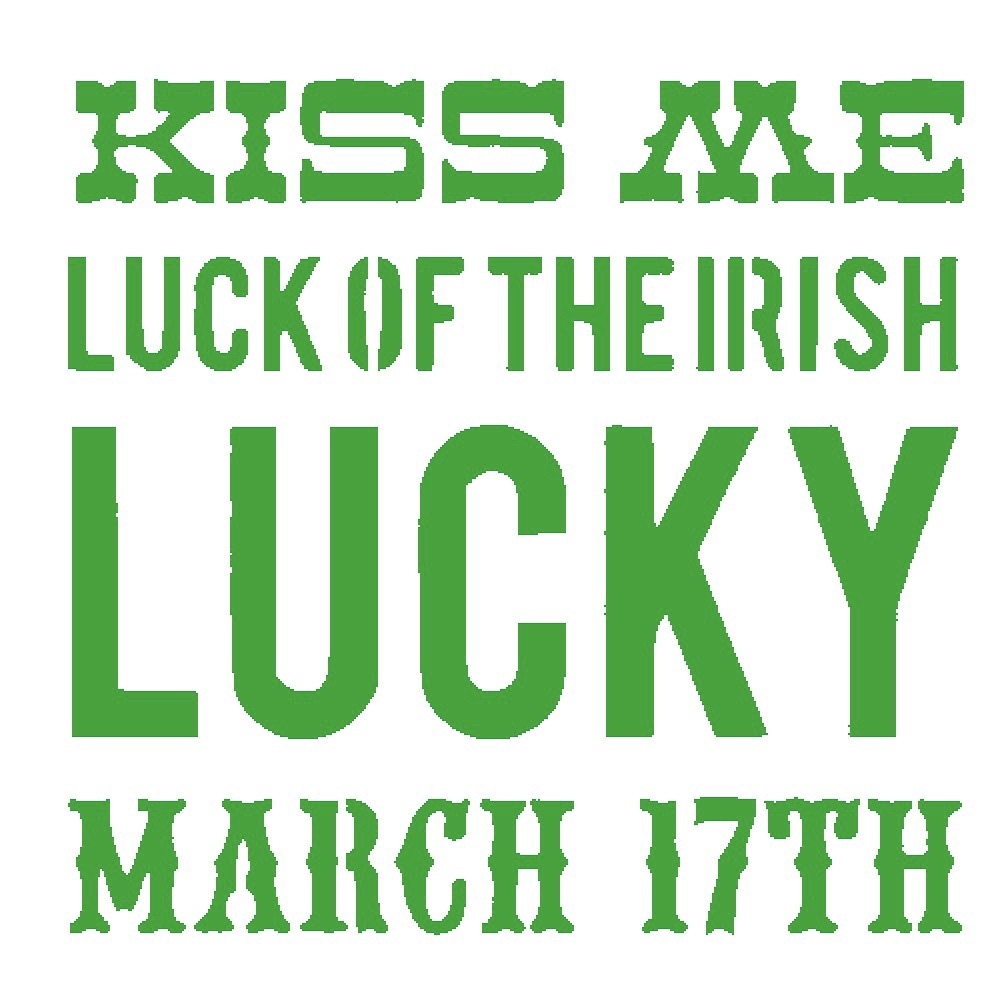Luck of The Irish stencil