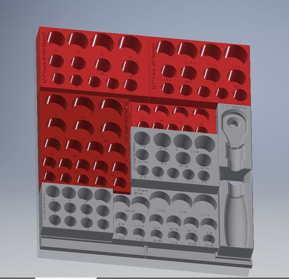 1/2" Socket Drawer Organizer