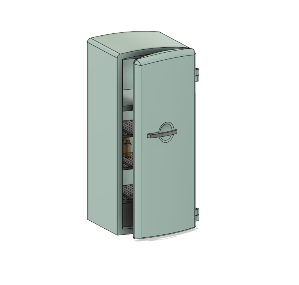 Scale Vintage Refrigerator "Fridge"