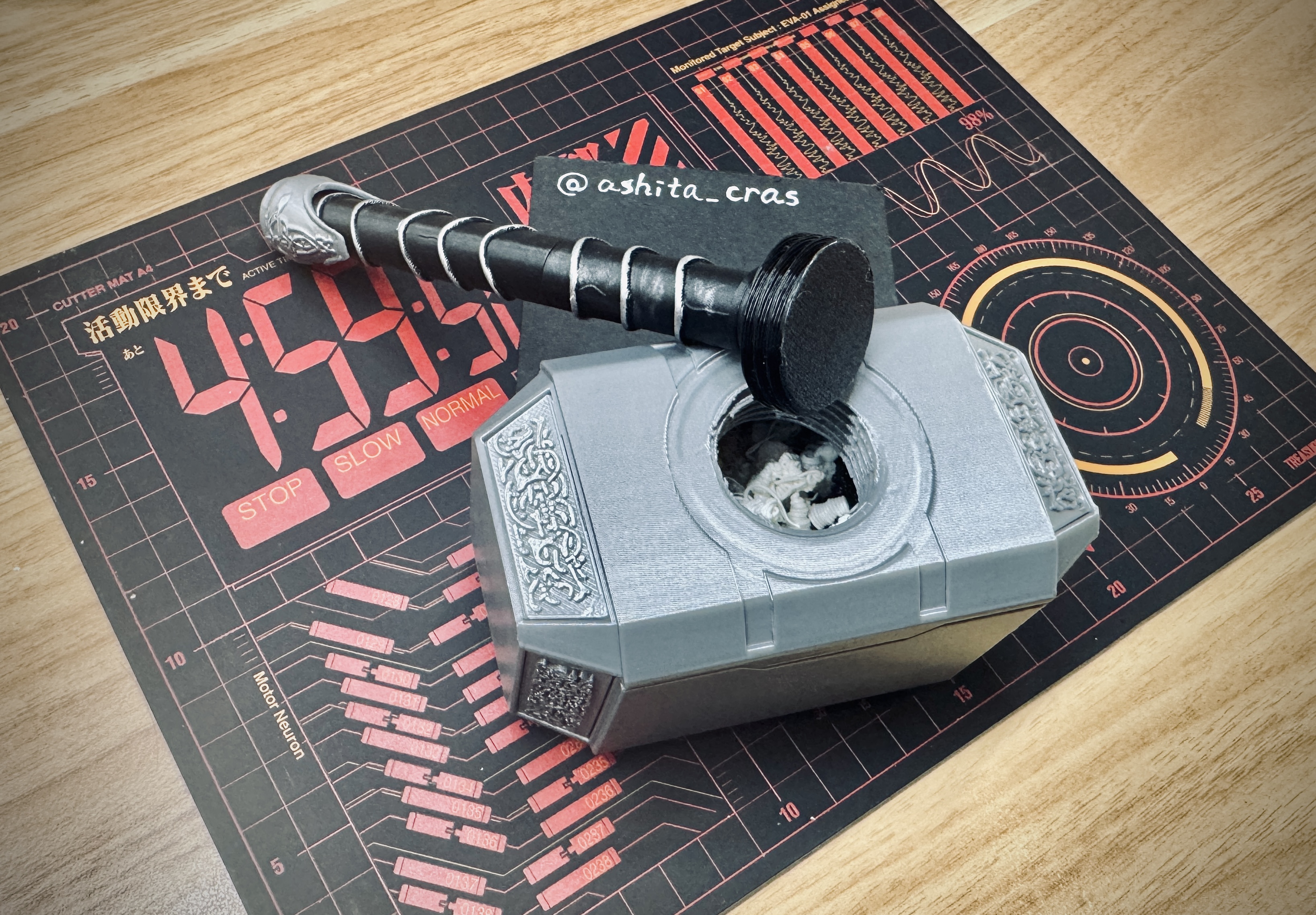 Maraca/Recycled Poop Shaker Thor Hammer (Mjolnir)