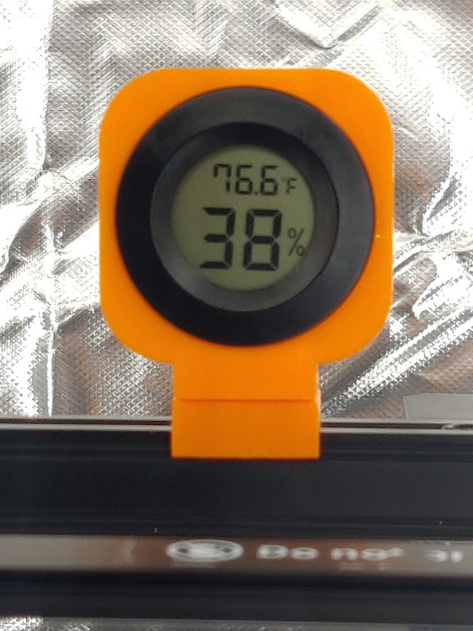 Thermometer/Hygrometer Holder for Creality Ender 3 S1 Pro Rail