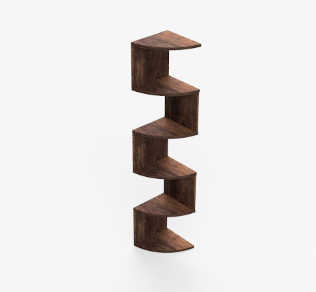 Decorative Six Tier Corner Shelf