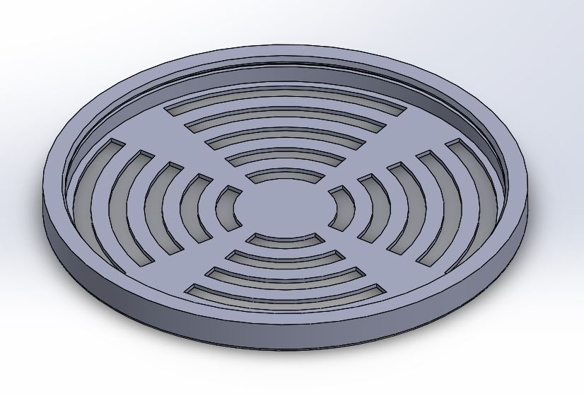 Exhaust Fan Cover Replacement - 12'' Round Duct Snap-on