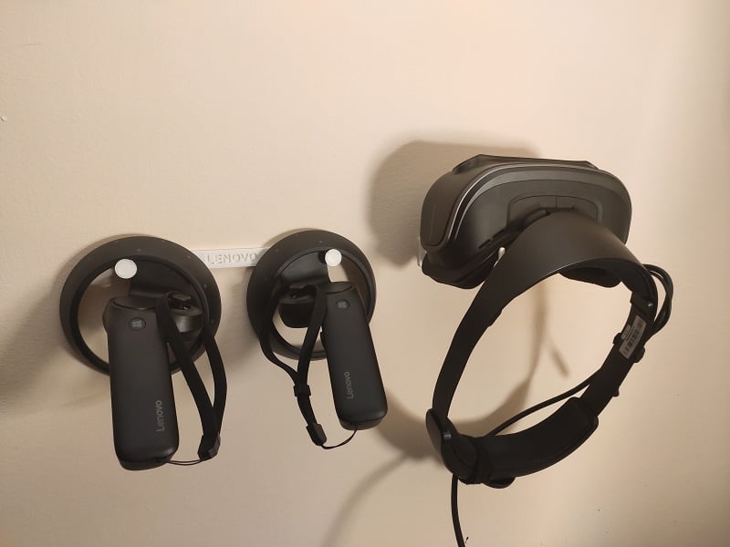 Lenovo Explorer headset and controllers wall mount.