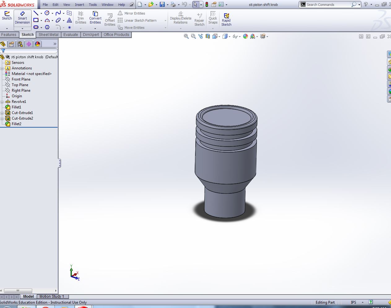 STI Piston Shift Knob