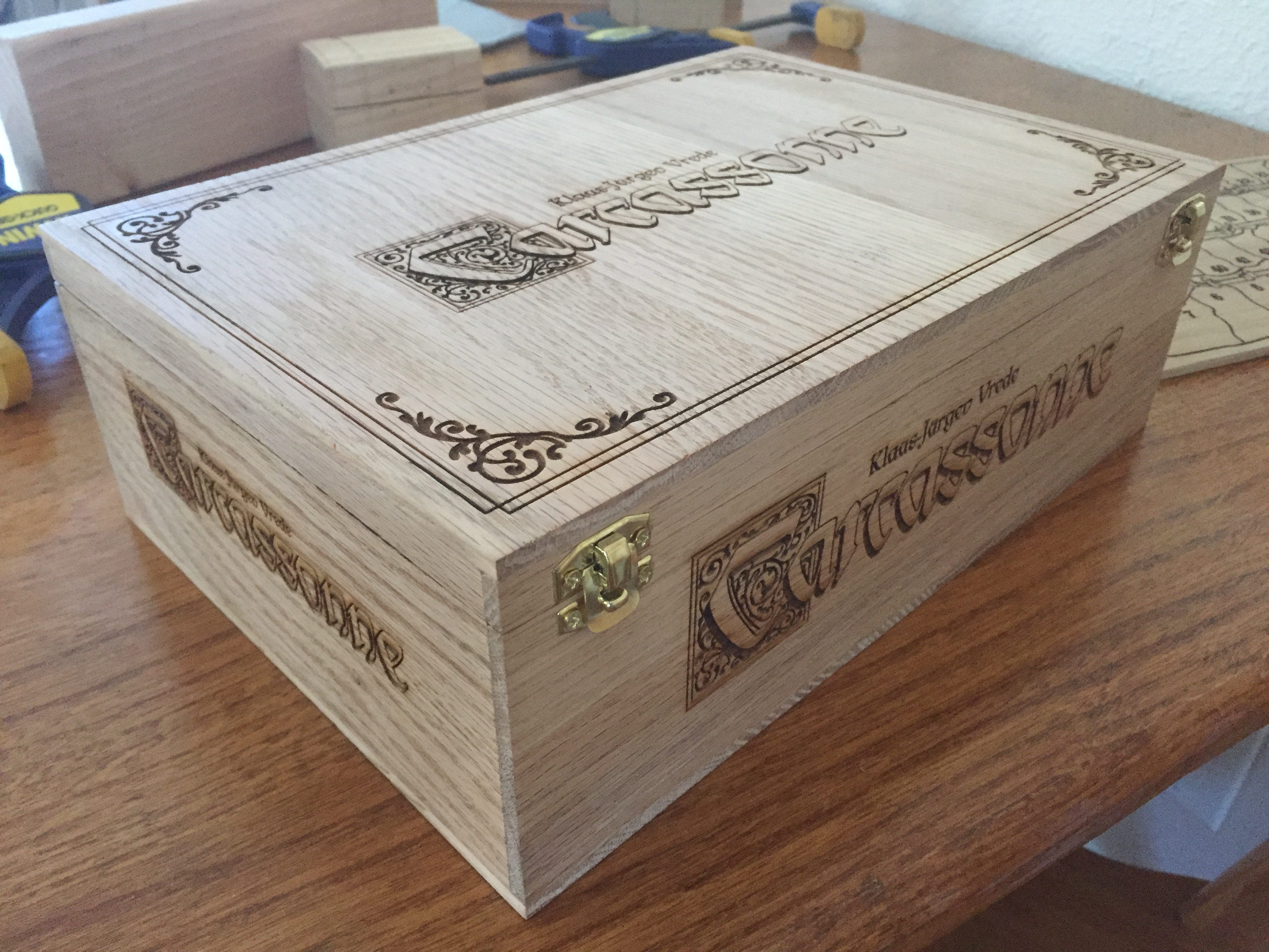 Carcassonne Box and Scoreboard Score Keeper Logo