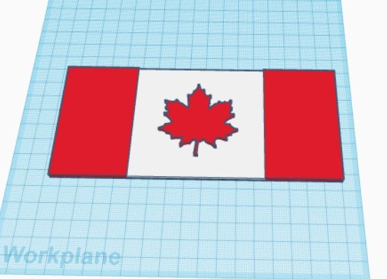 Wall Art: Canadian Flag (multi colour)
