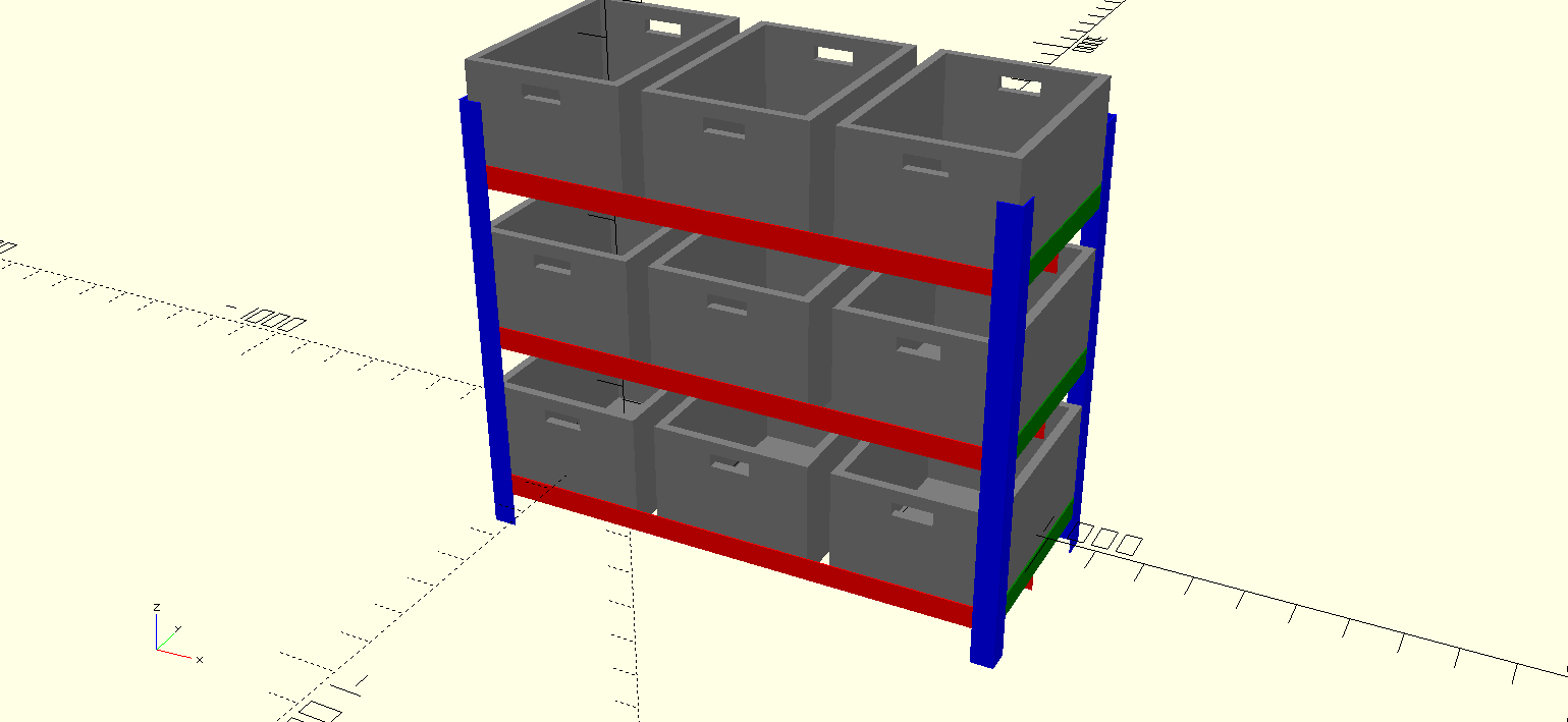 Slotted Angle Iron Rack for Cheap Crates