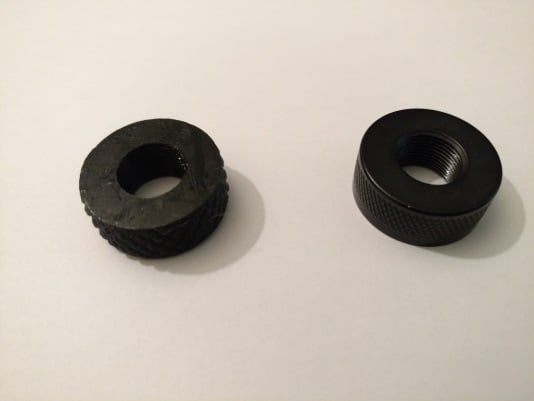 Knurled thread protector for Ruger 22/45