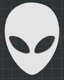 Alien Head 2D Wall Art