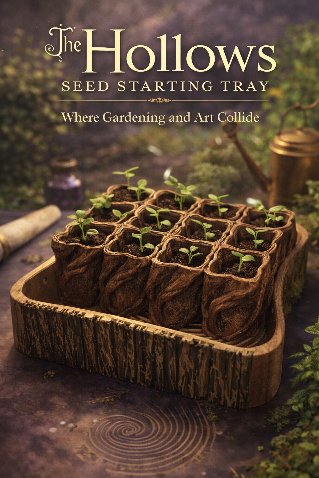 The Hollows Seed Starting Tray: 3D Printable Seed Starter Kit