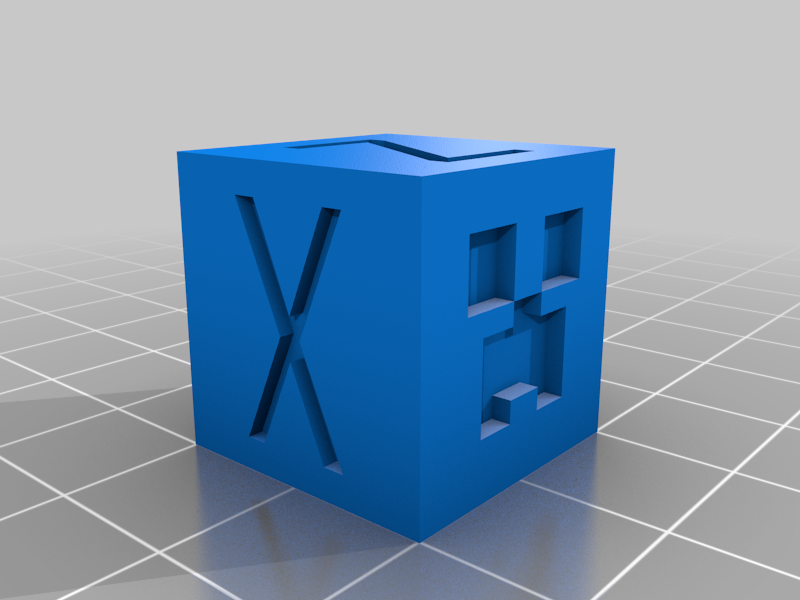 Calibration Cube XYZ Minecraft Creeper Edition