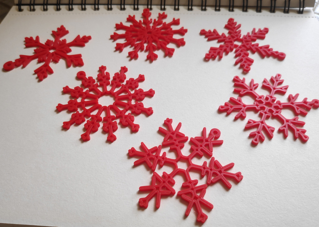 Snowflake Vasemode Ornaments