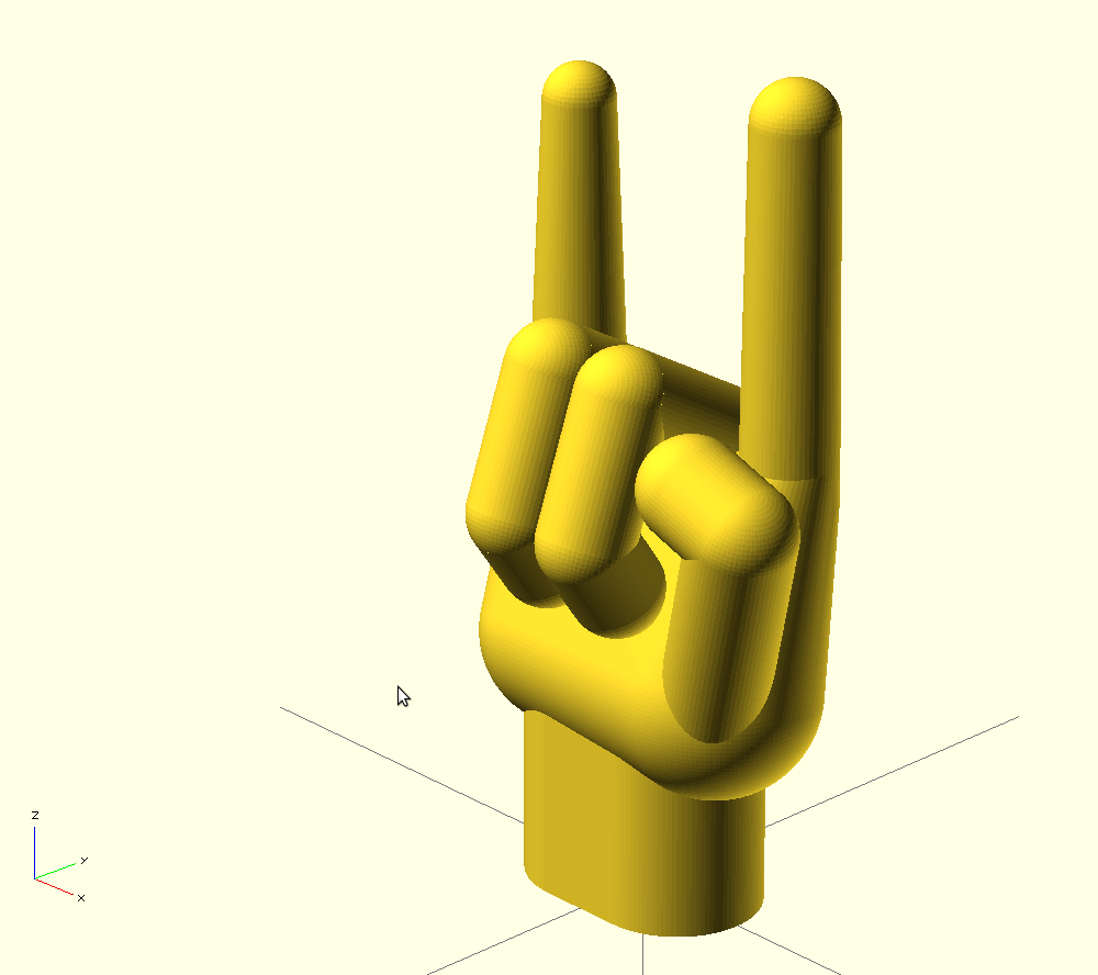 Heavy metal hand