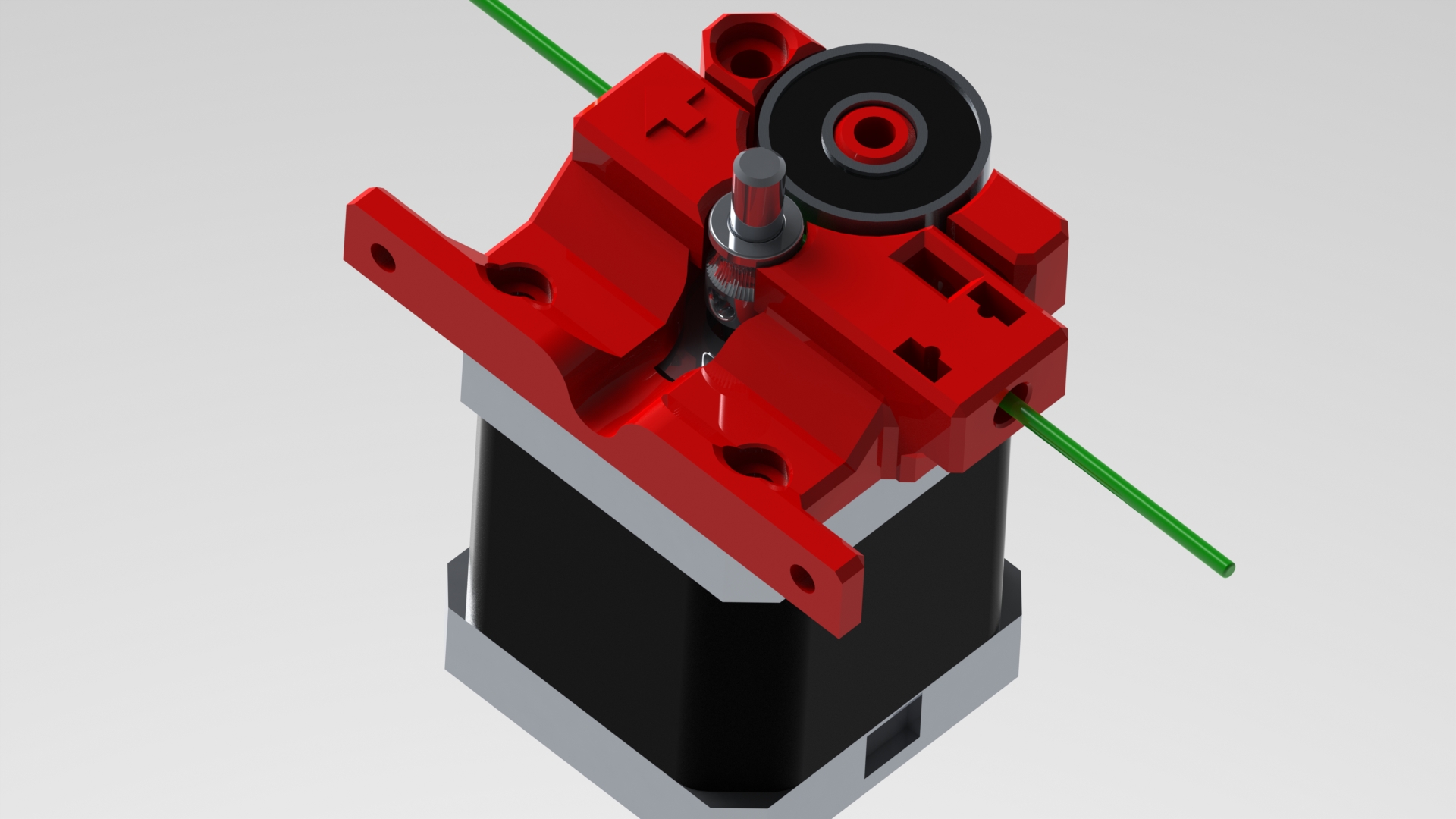 Compact Bowden Extruder MK8 drive gear IR gate