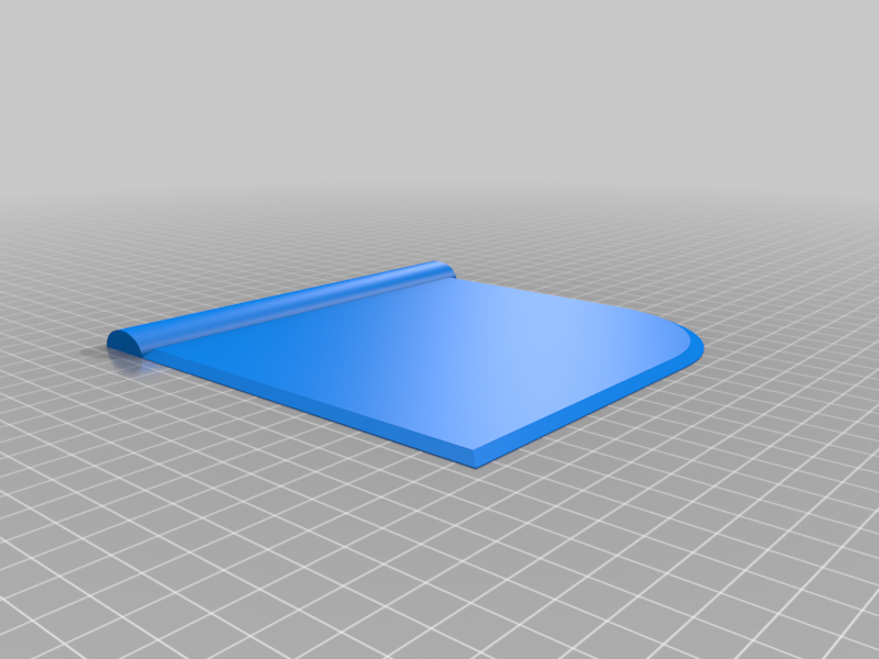 Dough scraper 150x150mm with one round corner