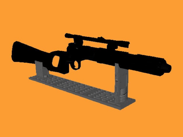 Boba Fett EE03 Carbine Rifle Blaster Display Stand