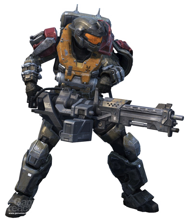 Halo Reach - Noble 5 - Jorge-052 - Mark 5 armor set including Helmet and M247 Large Machine Gun