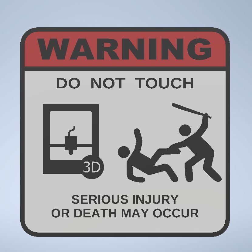 Printer Warning Sign - Do Not Touch