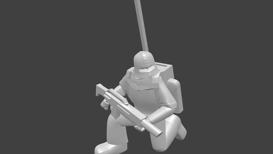 Hosytian Guardsman, Kneeling Radioman