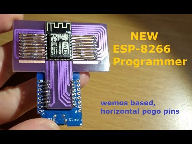 ESP8266 Horizontal pogo pin programmer