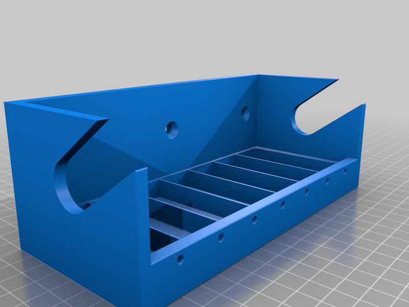 Modular shelving for 17 ml airbrush model paint and 65mm wiring spools and 200 ml thinners bottles.