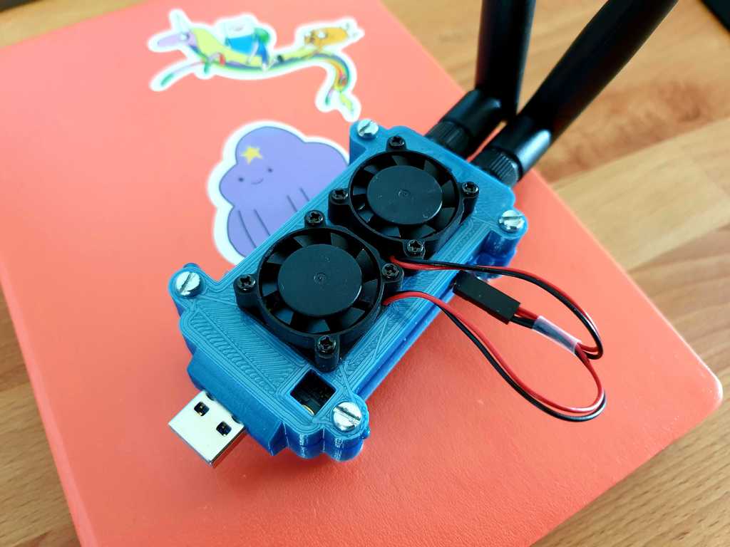 LimeSDR Mini enclosure with double active cooling