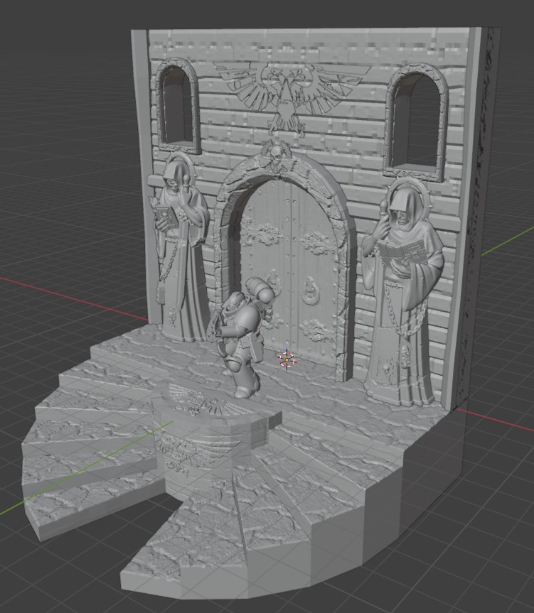 Gothic Imperial Building Entrance – Grimdark Display Stand