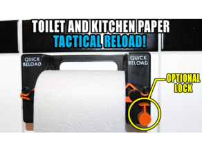 Quick Reload Toilet Paper Holder (Plans for non-3D printer owners available)