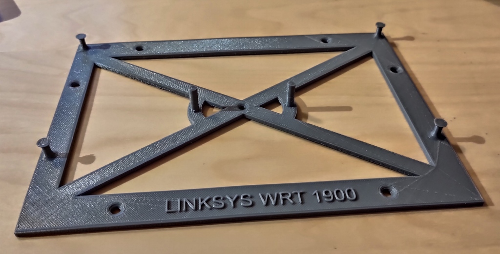 Linksys WRT 1900 wall support