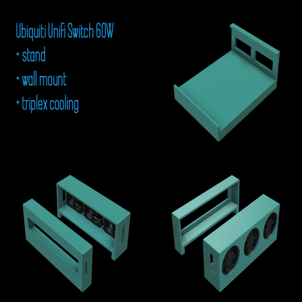 Ubiquiti UniFi Switch (US-8-60W) - Stand / Wall Mount / Cooling