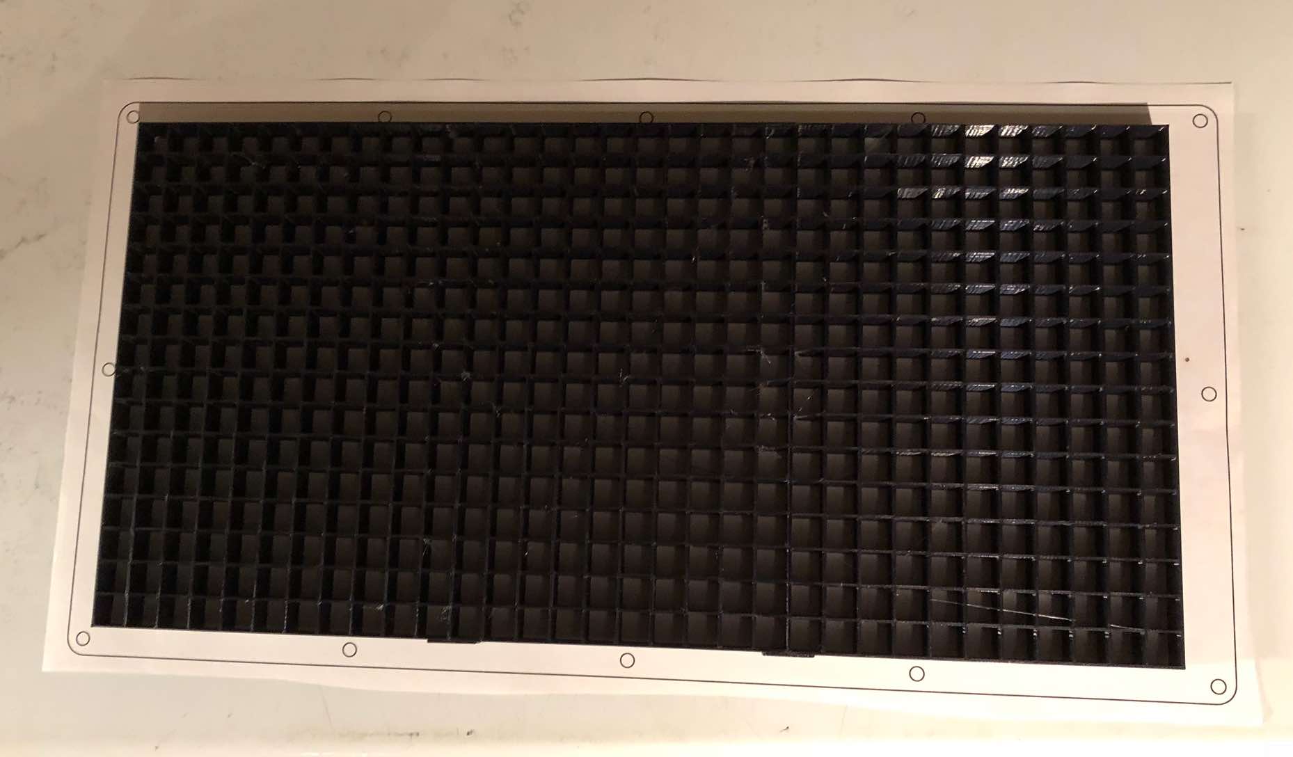 3-piece 16x32 separator grid for LED matrix