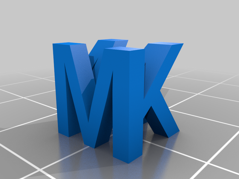 Customized tof's  3d letter block KM