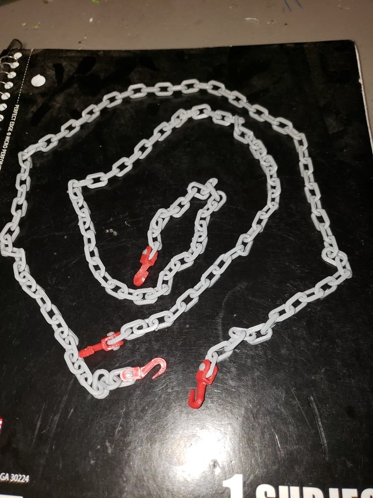 Chain hook to use with print in place chain