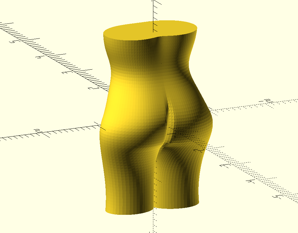 OpenSCADvent day 11 - the famous Mathematica butt