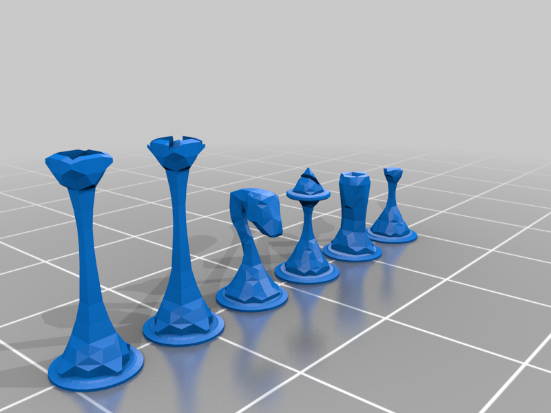 Low Poly Chess Set