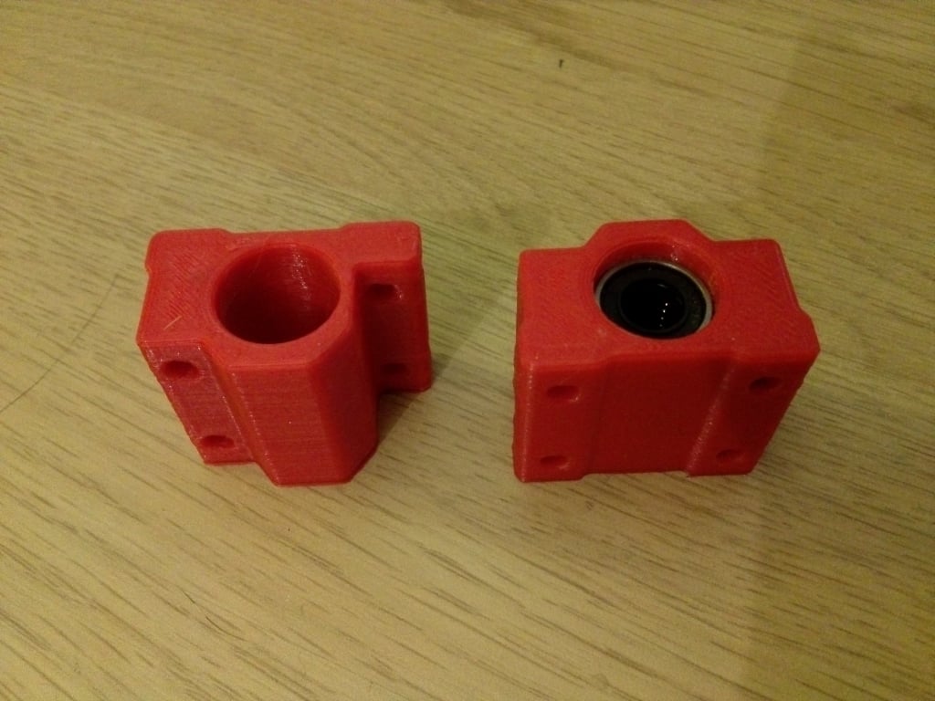 Bearing blocks for standard 8mm linear bearings (Wanhao duplicator i3).