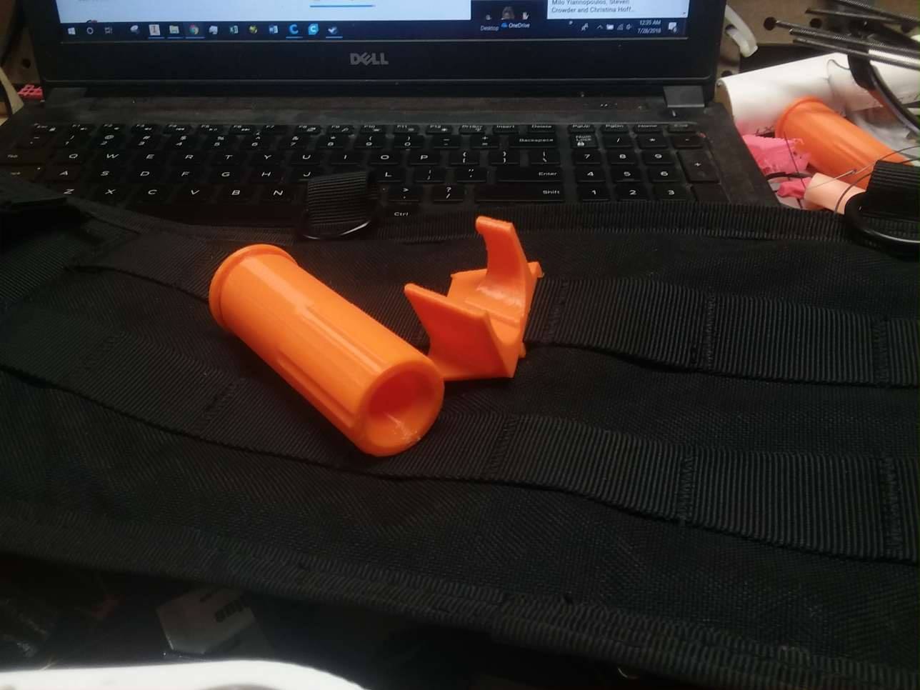 Spring Thunder - Singled angled shell mount Molle Clip